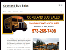 Tablet Screenshot of copelandbussales.com
